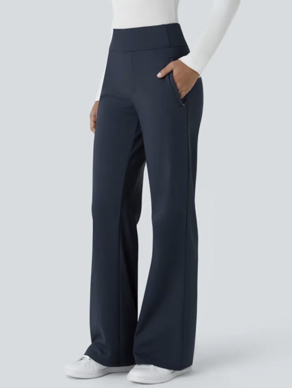 HALARA Navy Boot Cut Flare Pants